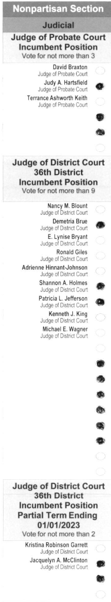 Primary-style BMD ballot example 1